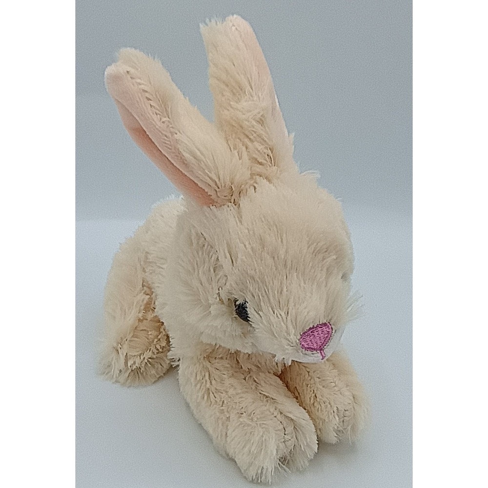 7" Toms Toy International CREAM Colored White SMALL PLUSH Bunny‎ Rabbit B4